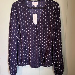NWT Navy Blouse
